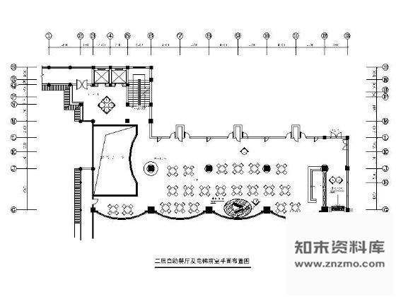 图块/节点某自助餐厅平面图