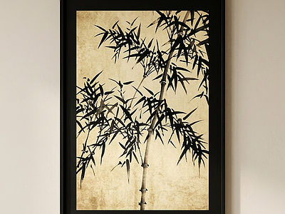 中式竖幅装饰挂画挂画