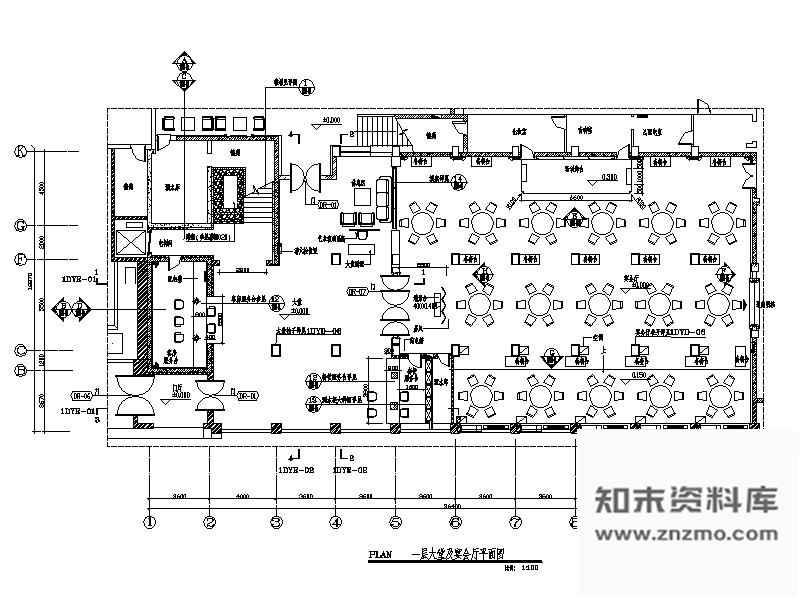 施工图某酒店经典宴会厅室内装修图