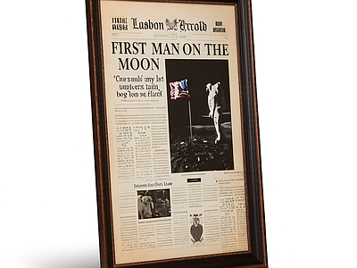 framed newspaper挂画