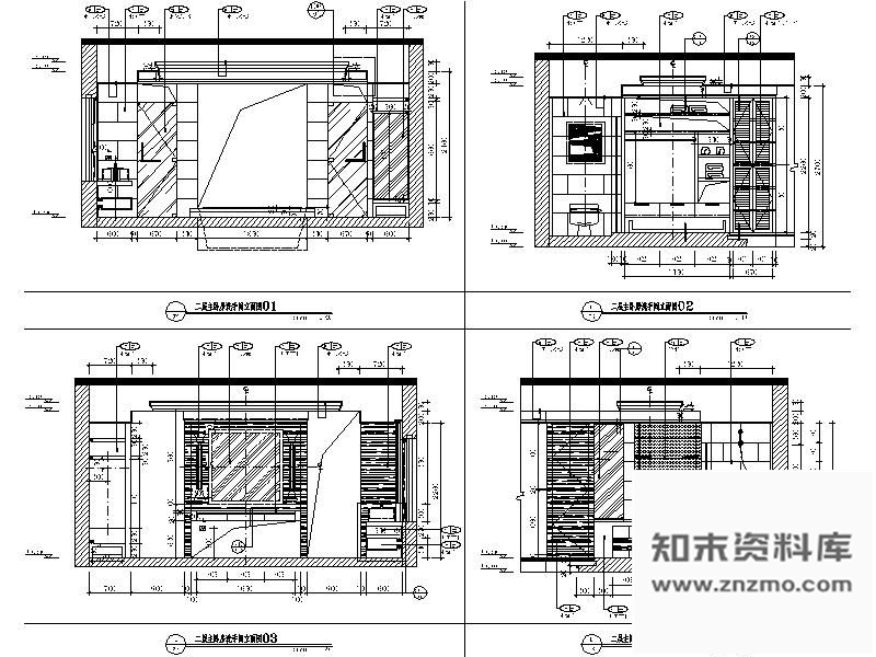 图块/节点现代卧室洗手间立面图