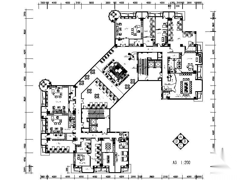 某房地产公司办公空间装修图