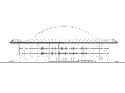 洛阳网球馆施工图（清华大学建筑院含结构图纸）