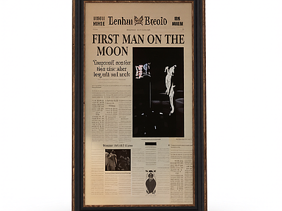 framed newspaper挂画