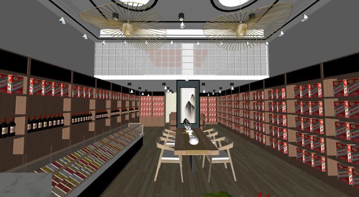 新中式风格烟酒店