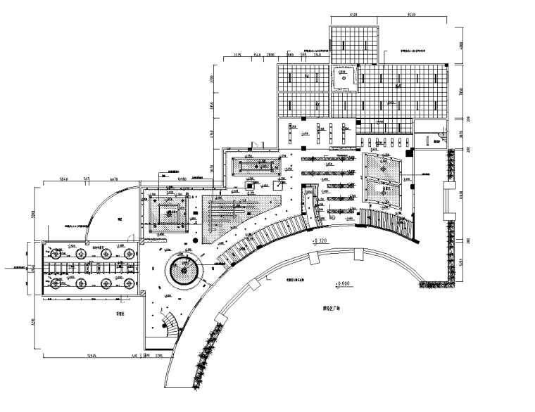 [福建]厦门某高速公路服务区中式餐厅装修图（含效果图）