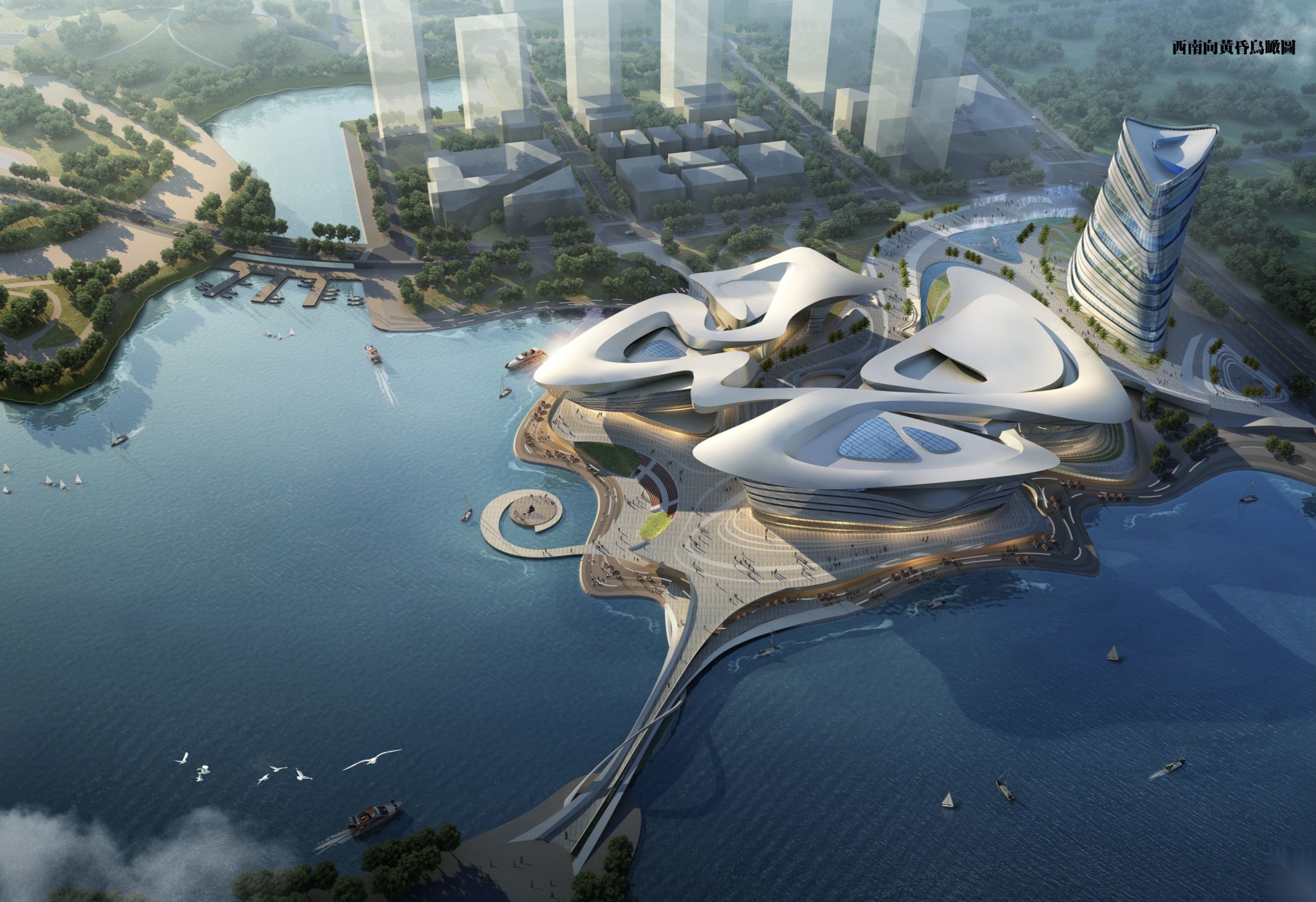 [江苏]不可错过行云流水般镇江艺术中心建筑设计