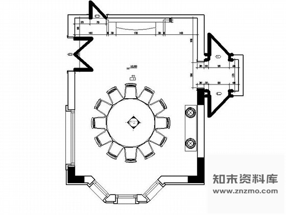 图块/节点古典别墅中餐厅立面图