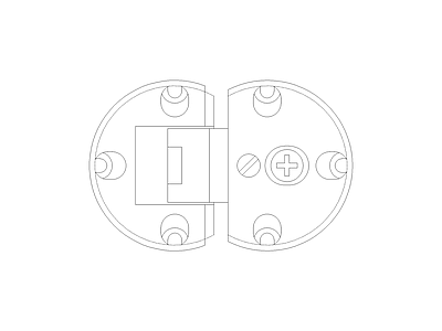 现代五金管件现代五金管件门把手膨胀螺栓管件弯头门锁施工图 隱藏合頁俯視