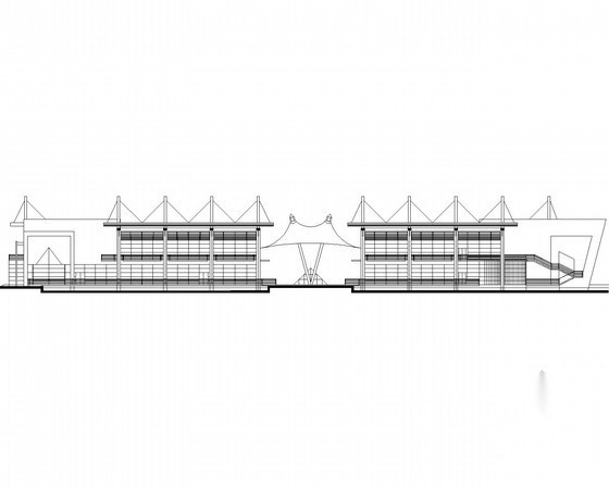 [石家庄]某二层现代型会所建筑方案图 娱乐会所