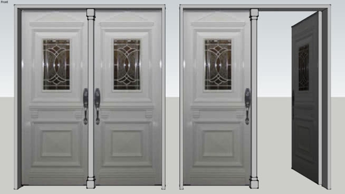 双开门 草图大师模型