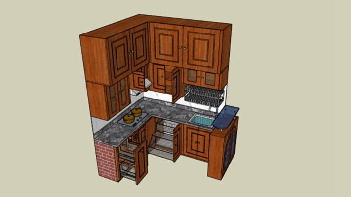 厨房壁柜 草图大师模型