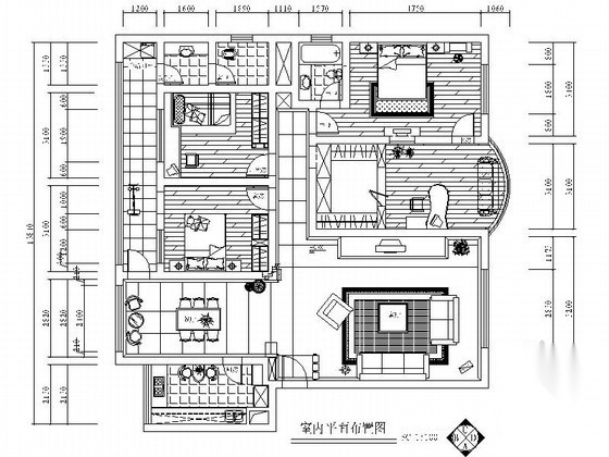 210㎡四居室公寓装饰装修图