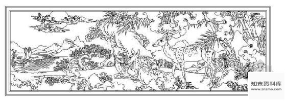 图块/节点鹿竹同春