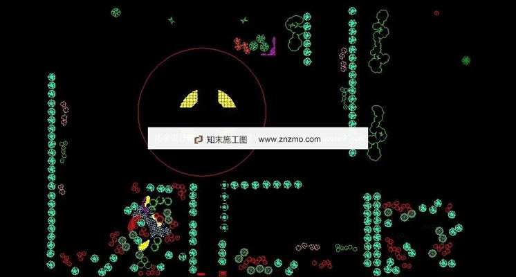 某校园景观规划绿化平面图 规划平面图