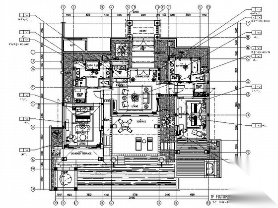 [三亚]全球连锁酒店奢华欧式双床型客房装修施工图（含效... 客房