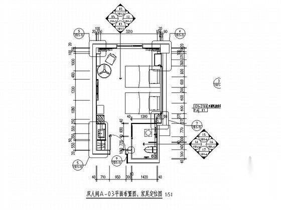 [湖南]休闲时尚酒店客房室内施工图（含效果图）