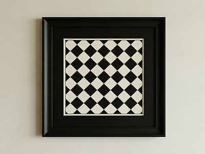 棋盘格装饰挂画挂画