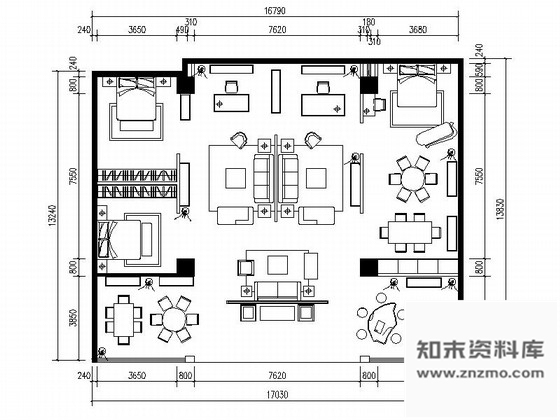 施工图甘肃现代知名家具卖场装饰装修工程CAD施工图含效果图