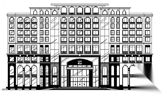 广东某五层五星级酒店建筑方案图