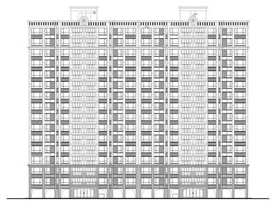 [广东]高层住宅楼建筑施工图（16～18层）