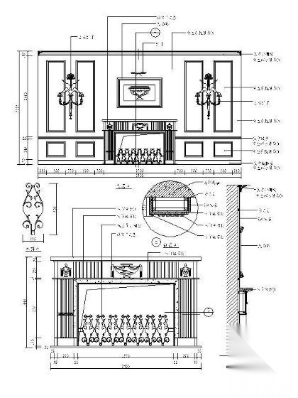 西式造型墙详图Ⅱ