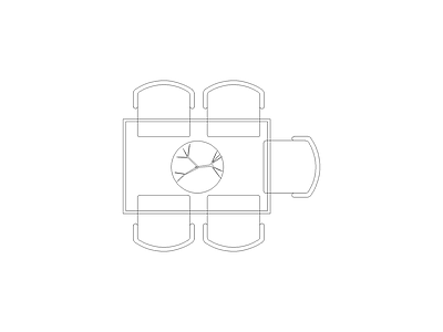桌椅 现代家具图块别墅家具图块施工图