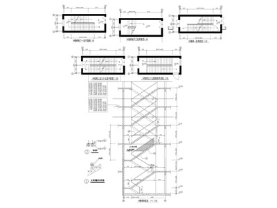 44个普通建筑楼梯节点剖面详图