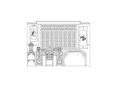 柜子 中式家具图块