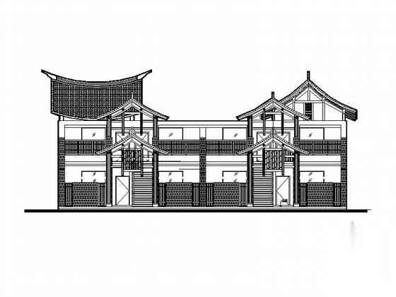 [四川]知名小镇度假酒店建筑设计施工图（含效果图&nbsp...