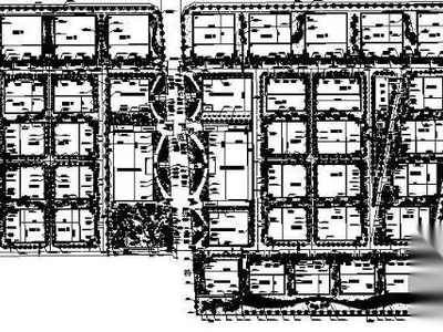 某28万平方米家电科技城小区绿化详细规划 居住区景观