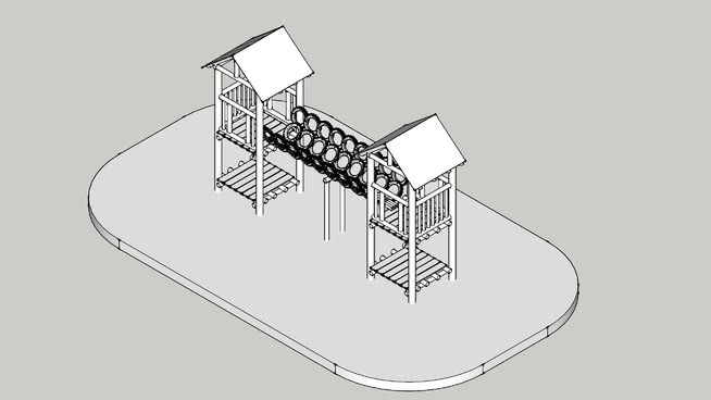 摩托车轮胎桥与Cubby Houses 其他 画 饰品 室外 台灯