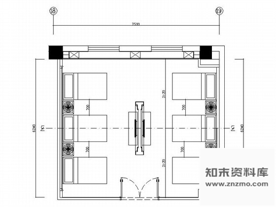 施工图酒店休闲六人浴区装修图