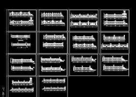 护栏CAD图集 柱