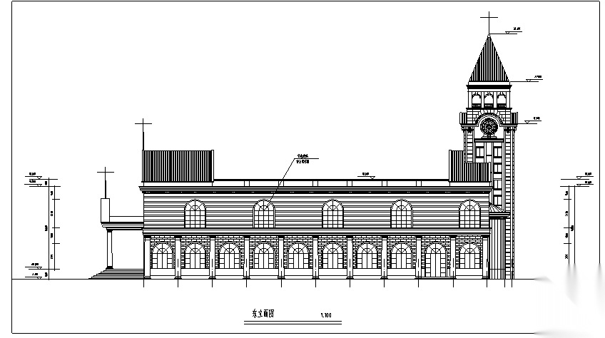 基督教堂建筑施工图