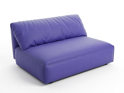 紫色单人沙发组件
