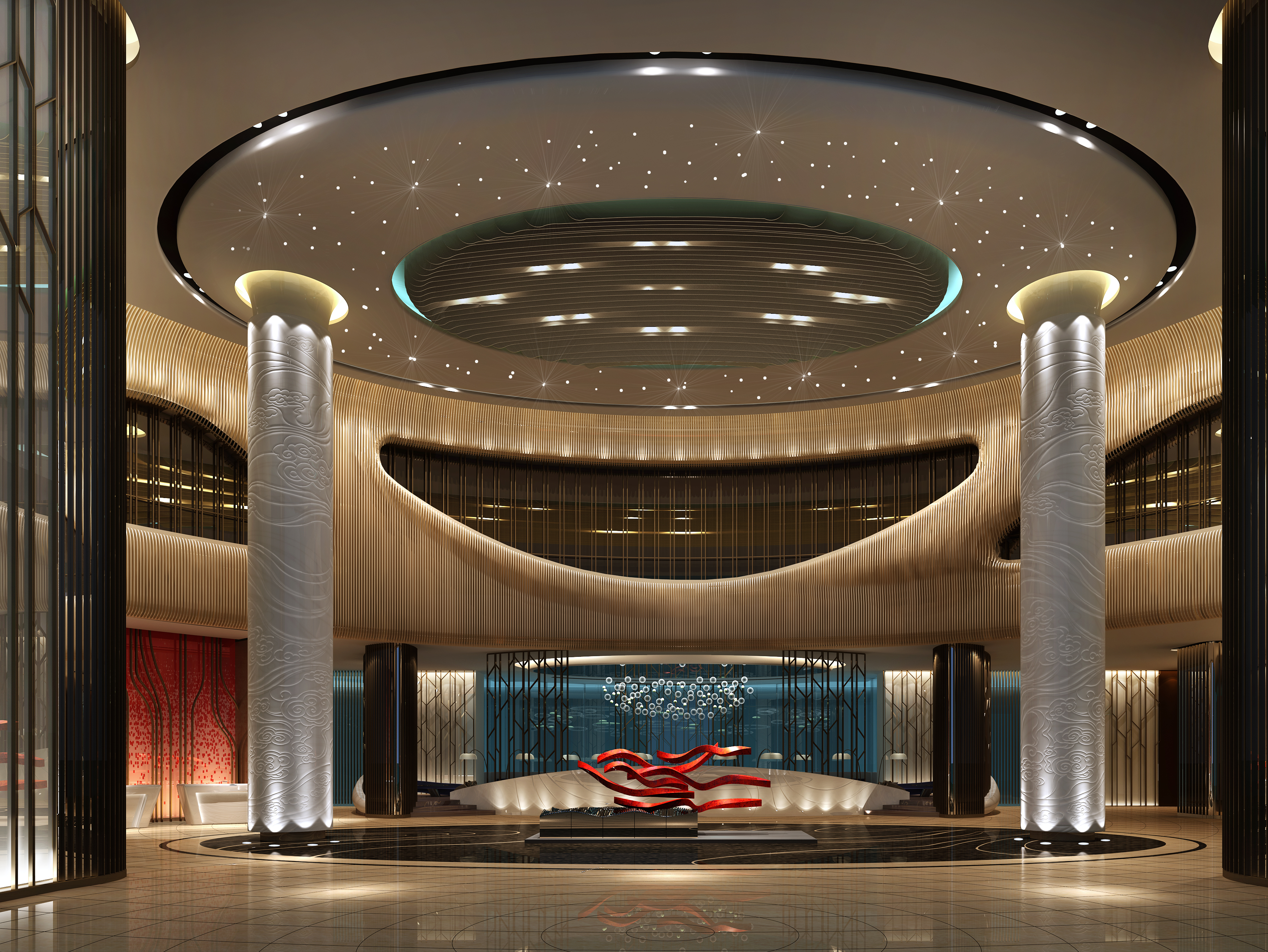 星级酒店空间效果图＋平面图＋施工图＋部分方案