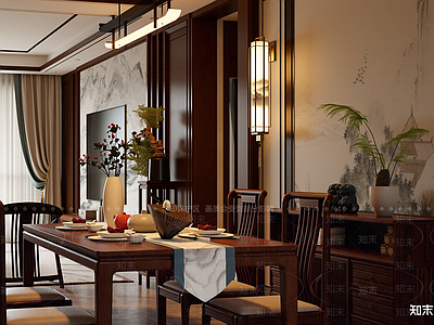 新中式家居餐厅