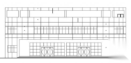 某小学区三层食堂建筑方案图