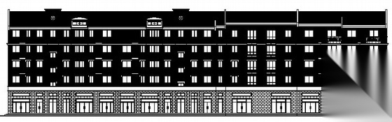 某五层临街商住楼建筑方案图