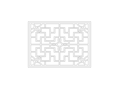 格栅装饰构件 室内家具通用图块材料表灯具等