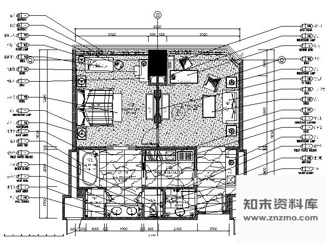 施工图北京某商务酒店套房施工图