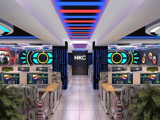 现代网咖 现代布艺单人沙发