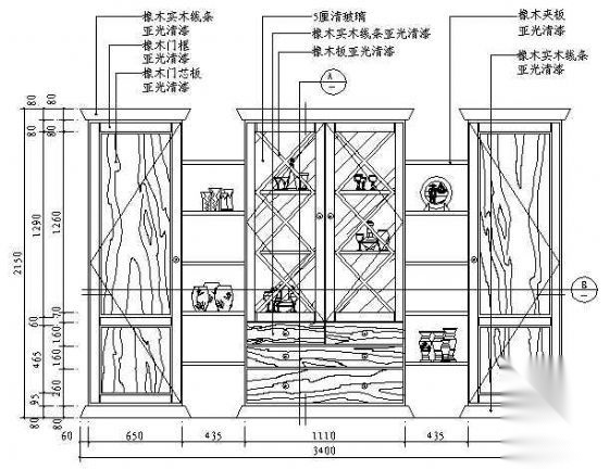 装饰柜立面图