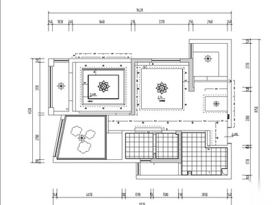 中央花园样板房室内施工图设计（附效果图） 平层