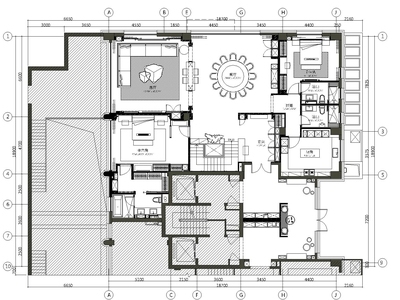 [北京]-万柳书院3楼D1型叠层施工图+效果图 别墅