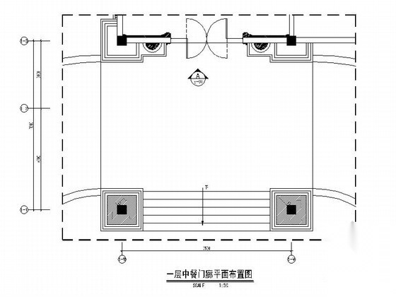 中式风餐厅门廊室内装修图