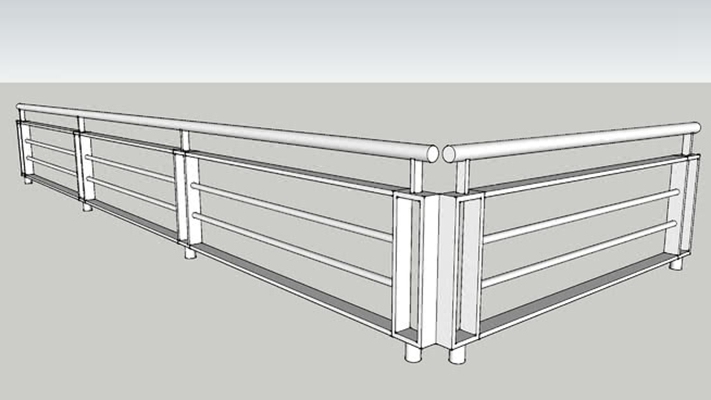 栏杆 草图大师模型