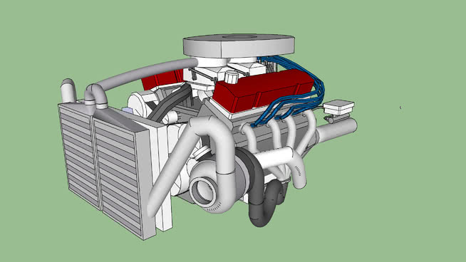 V8双涡轮增压赛车发动机 瓶子 机器 家居物品 墨水瓶 药瓶