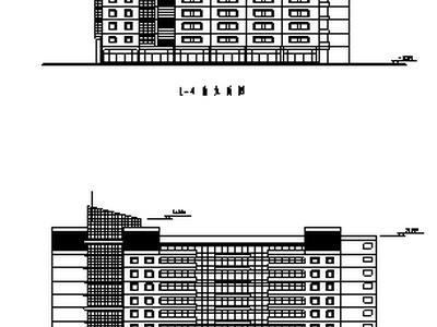 某市中心七层带地下室写字楼建筑施工cad图_写字楼施工